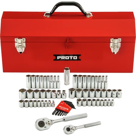Proto 63Pc Skt Set 1/4 3/8 Dr W/Nb J47163-1A